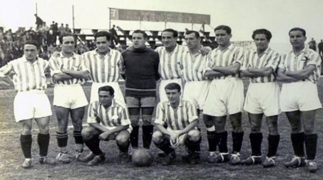 El Betis que se proclamó campeón de liga en 1935.