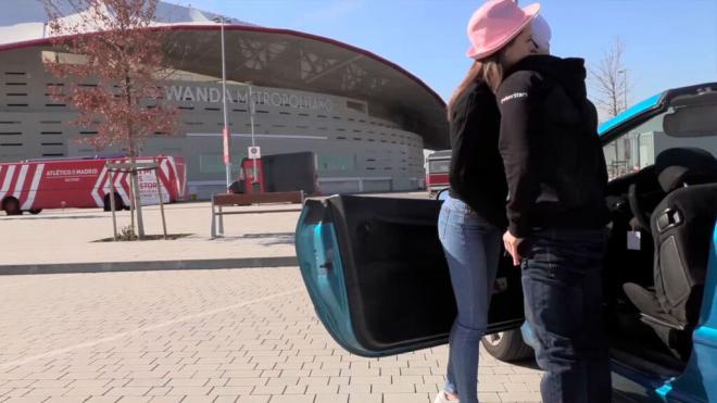 Grabación de una película porno en los exteriores del Wanda Metropolitano.