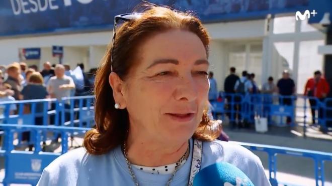 María Juncal, madre de Iago Aspas, en los micrófonos de Movistar+ (Foto: Movistar).