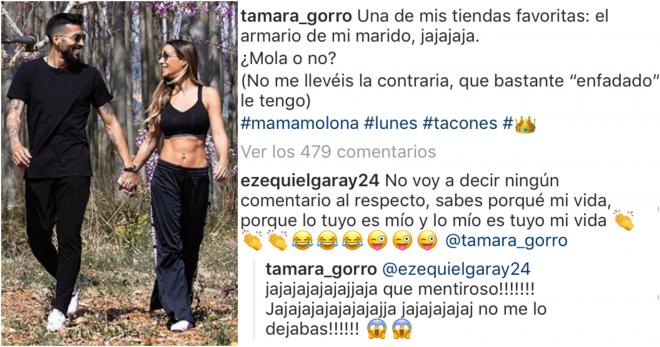 Mensajes de Tamara Gorro y Garay en Instagram.
