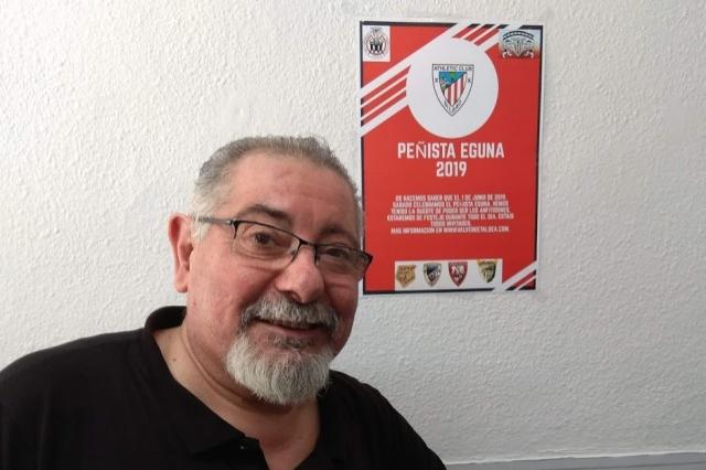 José Antonio Pereira 'Txurruka', presidente de la Peña Valverde de Sestao (Foto: EDB).