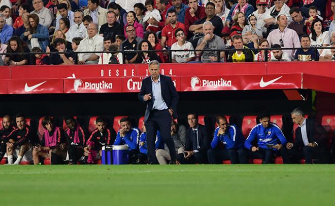 Caparrós, en el partido entre el Leganés y el Sevilla. (Foto: Kiko Hurtado).