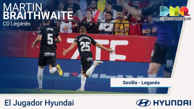 Braithwaite, jugador Hyundai del Sevilla-Leganés.