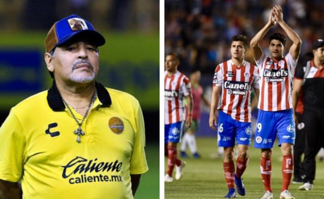 Maradona y el Atlético de San Luis.