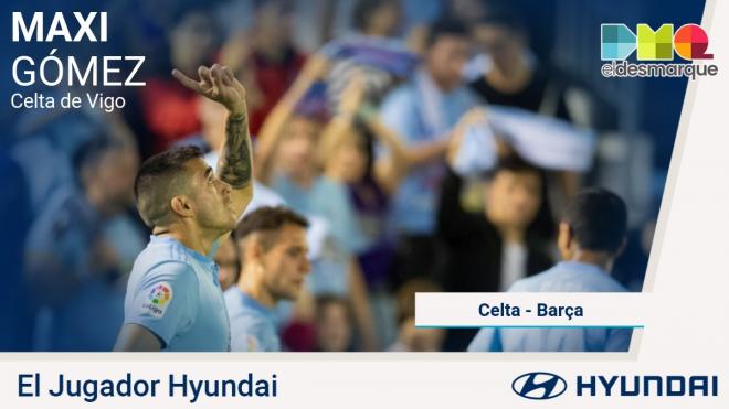 Maxi Gómez, jugador Hyundai del Celta-Barcelona.