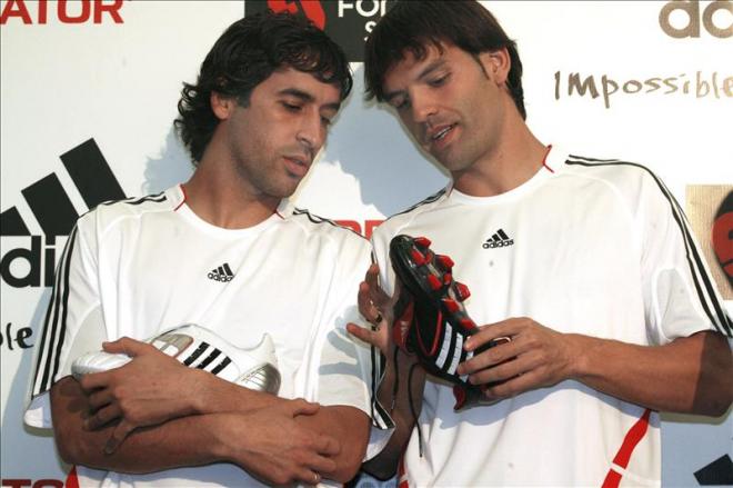 Raúl y Morientes fueron una dupla ofensiva muy reseñable en el Real Madrid (Foto: EFE).