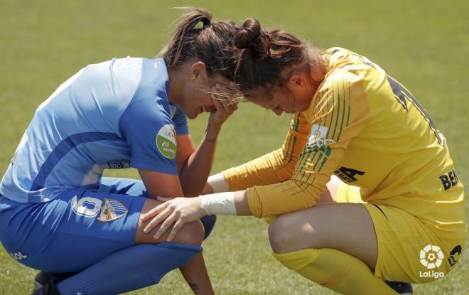 Las jugadores del Málaga Femenino quedaron desoladas.