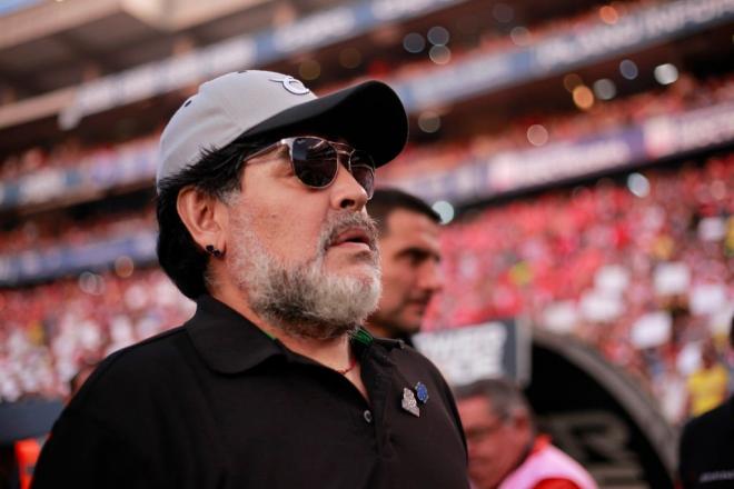 Diego Armando Maradona, en un partido de Dorados.