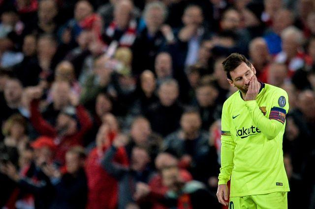 Messi, tras perder ante el Liverpool (Foto: EFE).
