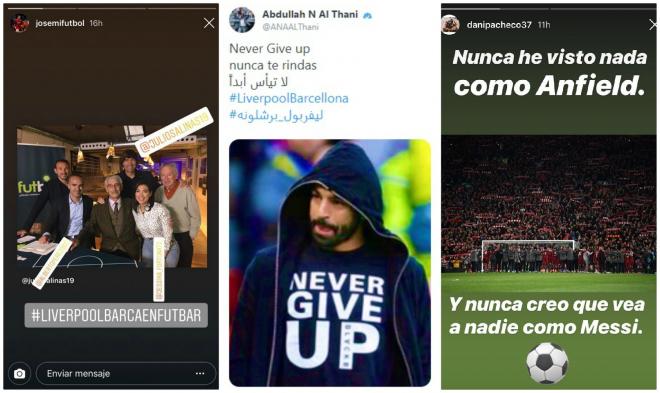 Reacciones de Josemi, Al-Thani y Pacheco al Liverpool-barcelona.