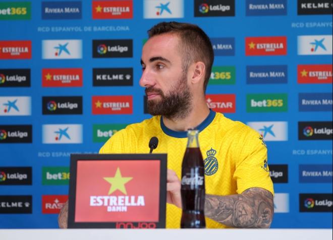 Darder, en rueda de prensa (Foto: RCDE).