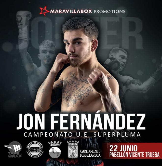 Jon Fernández peleará el 22 de junio en Torrelavega.