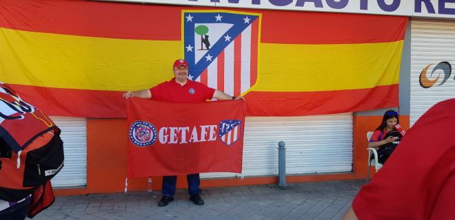 Aficionados del Atlético en Granada.