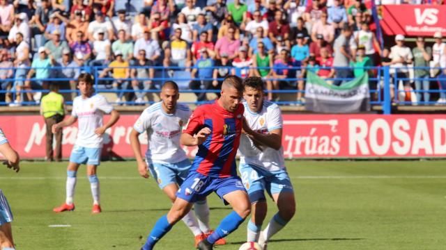 Ortuño, durante un partido con el Extremadura esta temporada (Foto: LaLiga).