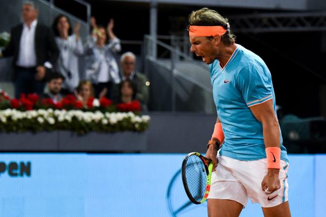 Rafa Nadal, durante el partido ante Tsitsipas.