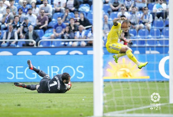 Machis, en una acción en Riazor (Foto: LaLiga).