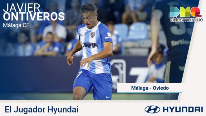 Javi Ontiveros, Jugador Hyundai del Málaga-Real Oviedo.