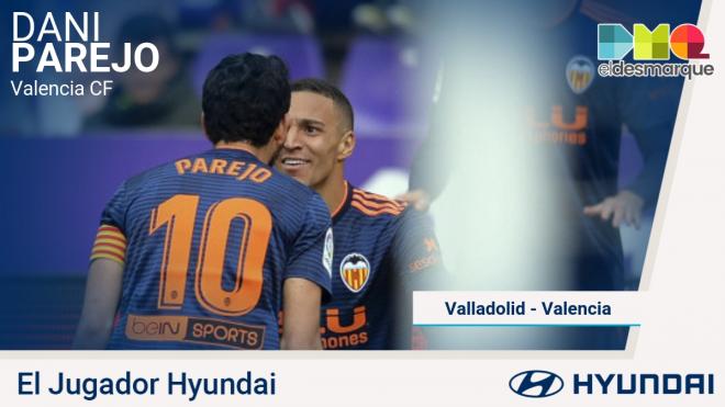 Dani Parejo, Jugador Hyundai del Valladolid-Valencia.