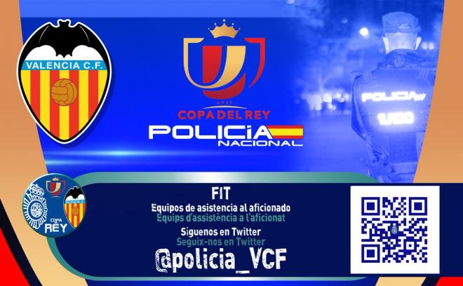 Policía nacional y su perfil para la Copa del Rey
