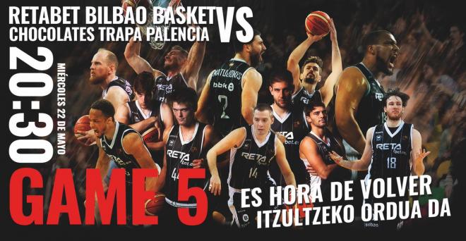 Bilbao Basket ha recibido los ánimos del Athletic antes del quinto y definitivo partido del playoff (Foto: Bilbao Basket).