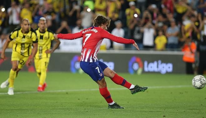 Griezmann marcó de penalti ante el Beitar (Foto: Atlético de Madrid).