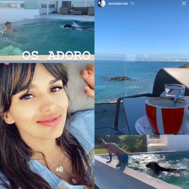 Publicaciones en Instagram Stories de Sara Sálamo e Isco Alarcón en su sus primeros días de vacaciones.
