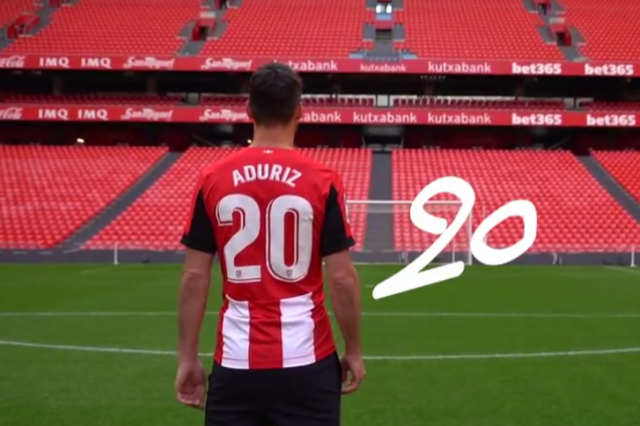 Imagen del vídeo que anunciaba la renovación de Aritz Aduriz con el Athletic.