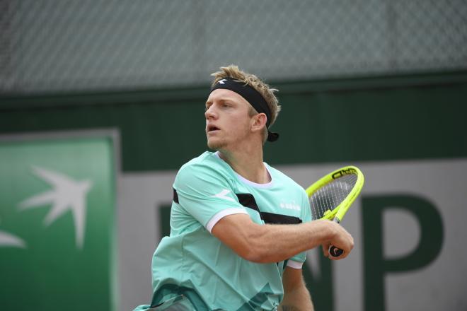 Alejandro Davidovich, en un lance del partido (Foto: Roland Garros).