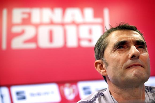 Valverde, durante su comparecencia (Foto: EFE).
