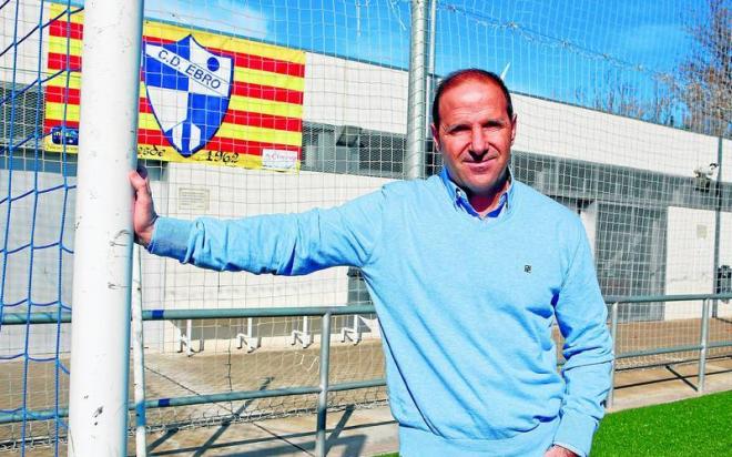 Ander Garitano en las instalaciones del CD Ebro (Foto: CD Ebro).