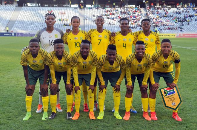 Once inicial de la selección femenina de fútbol de Sudáfrica.