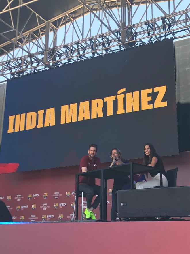 India Martínez, en la Fan Zone.