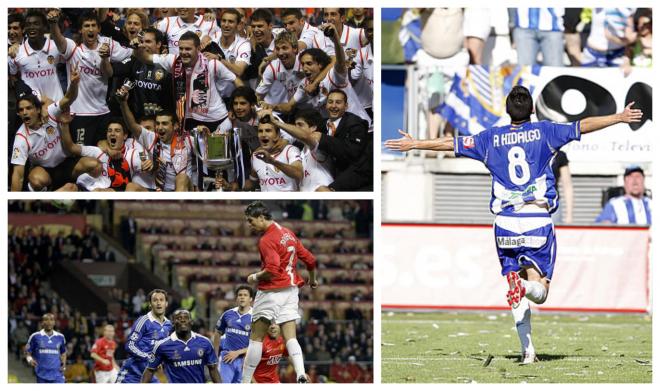 2008: Valencia campeón de Copa, final de Champions entre ingleses y ascenso del Málaga.