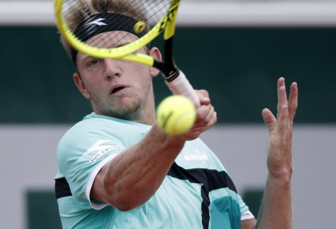 Davidovich, durante su estreno en Roland Garros (Foto: EFE).