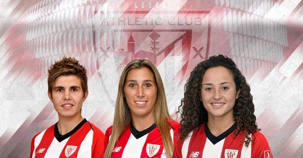 Garazi, María Díaz y Leia seguirán la próxima temporada (Foto: Athletic Club).