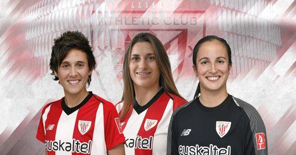 Erika, Sierra y Andere Leguina seguirán la próxima temporada en el Athletic (Foto: Athletic Club).