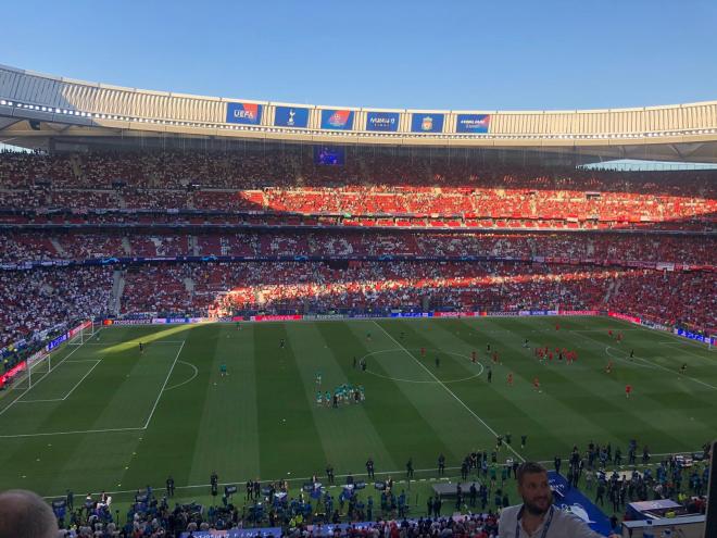 El Wanda Metropolitano en la final de la Champions League de 2019.
