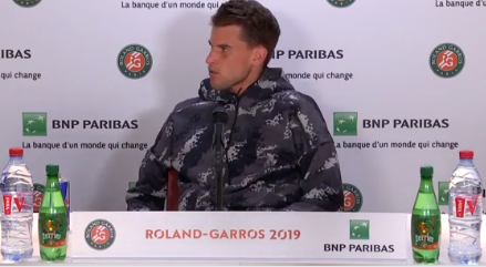 Dominic Thiem, durante la rueda de prensa.