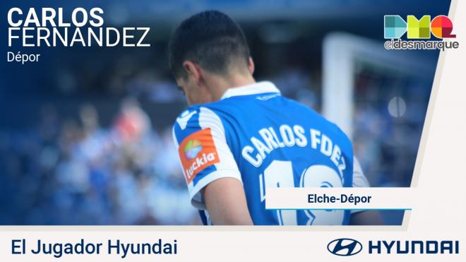 Carlos Fernández, jugador Hyundai del Elche-Dépor.