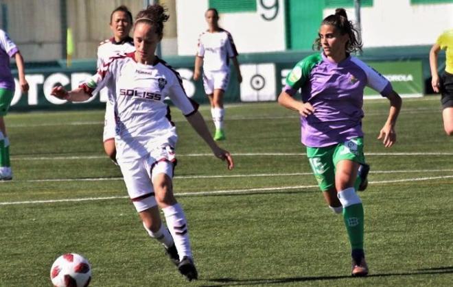 Andrea Blanco en un partido del Betis Féminas ante el Albacete.