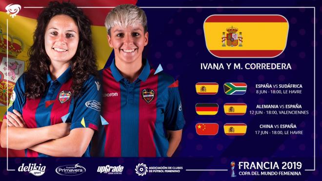Ivana Andrés y Marta Corredera se estrenan mañana en el Mundial. (Foto: Levante UD)