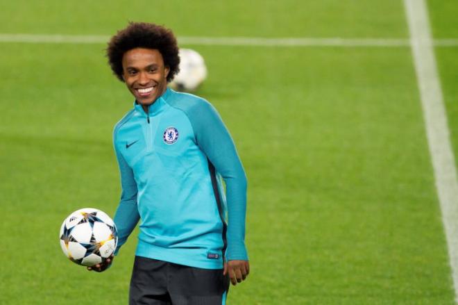 Willian, con el Chelsea (Foto: EFE).