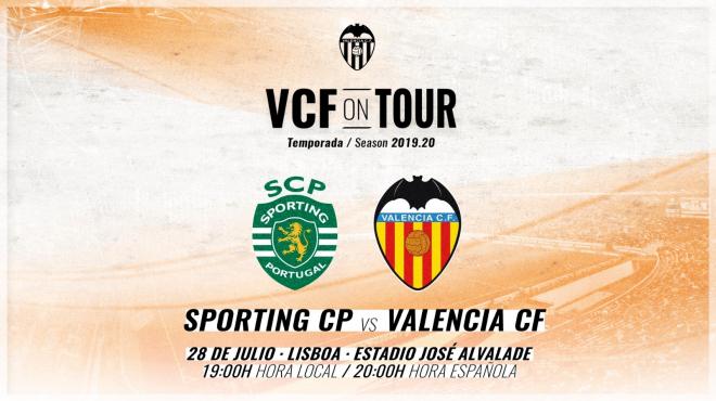 El Valencia CF jugará contra el Sporting de Portugal el 28 de julio.