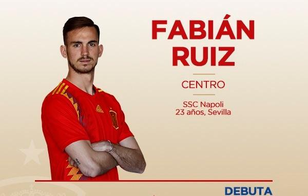 Fabián debutó con la selección española.