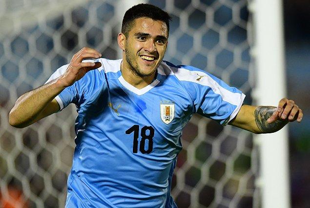Maxi Gómez celebra un gol (Foto: Uruguay).