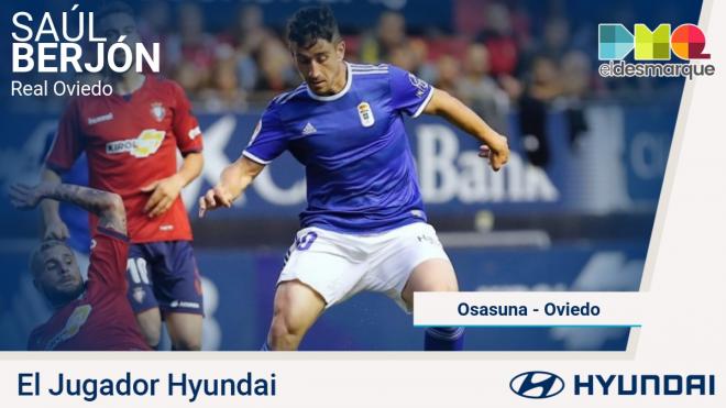 Saúl Berjón, Jugador Hyundai del Osasuna-Real Oviedo.