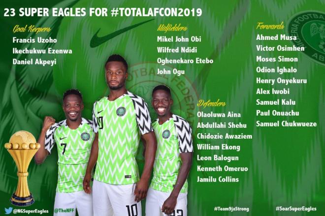 Moses Simon entra en la lista definitiva de Nigeria para la Copa de África. (Foto: @NGSuperEagles)