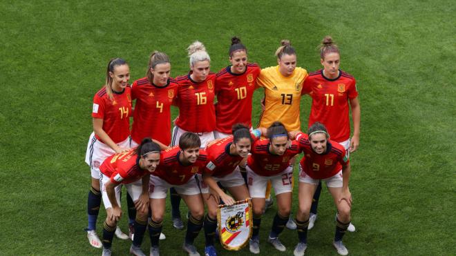 El once titular de España ante Alemania.