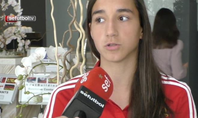 Lucía Rodríguez podría vestir de txuri urdin la próxima temporada. (Foto: sefutbol)