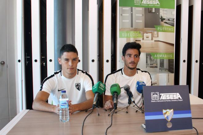 Juankar, junto a Ricca, en la rueda de prensa ofrecida en Tesesa (Foto: Paco Rodríguez).